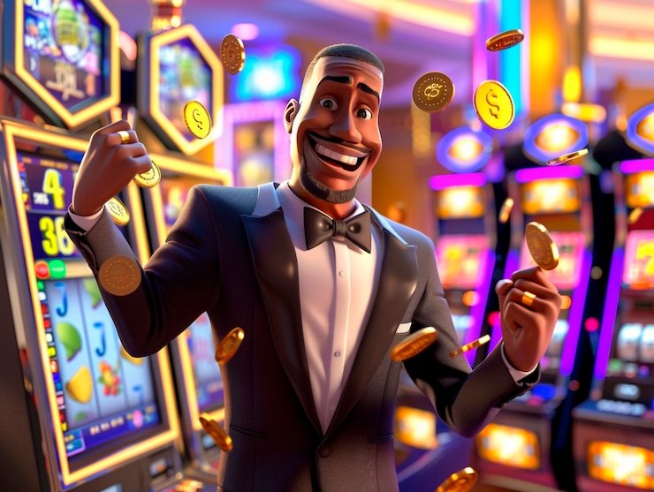 Tampilan fitur bonus dan free spins di permainan Blueprint Gaming dengan tabel pembayaran lengkap
